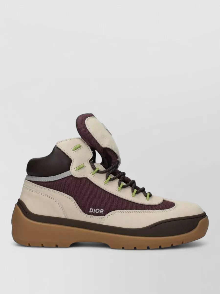 Christian Dior Suede Leather Lace-Up Ankle Sneakers