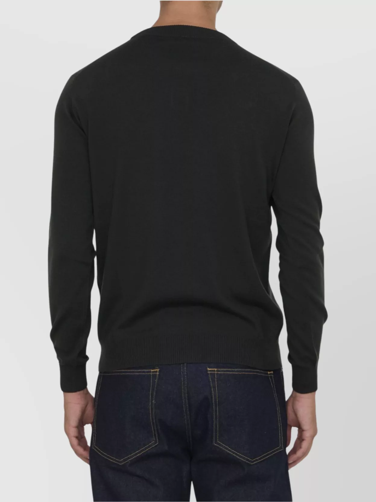 Fendi Ribbed Finish Crewneck Wool Pullover