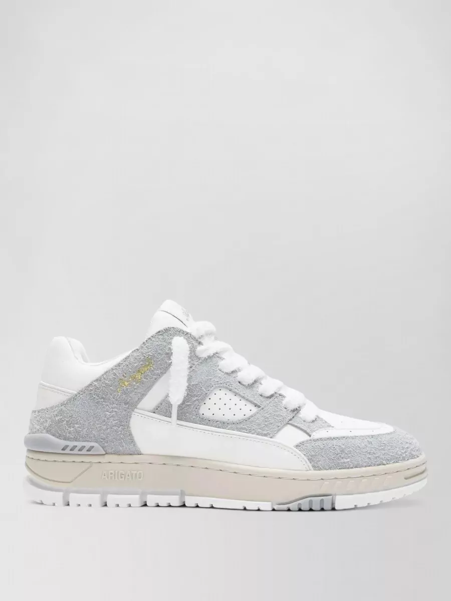 Axel Arigato Low Top Sneakers Perforated Detailing Textured Panels Rubber Sole