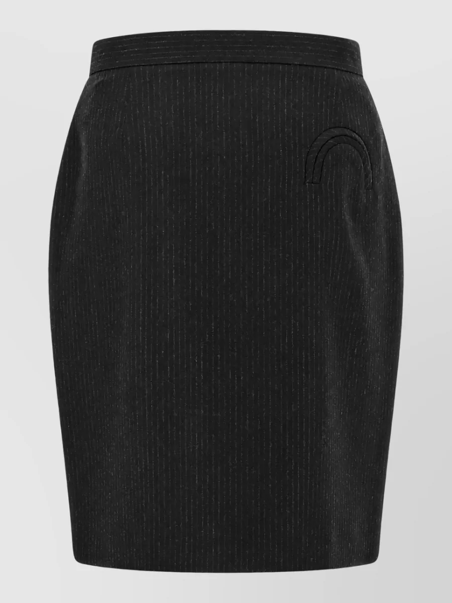 Blazé Milano wool pinstripe high-rise midi pencil skirt