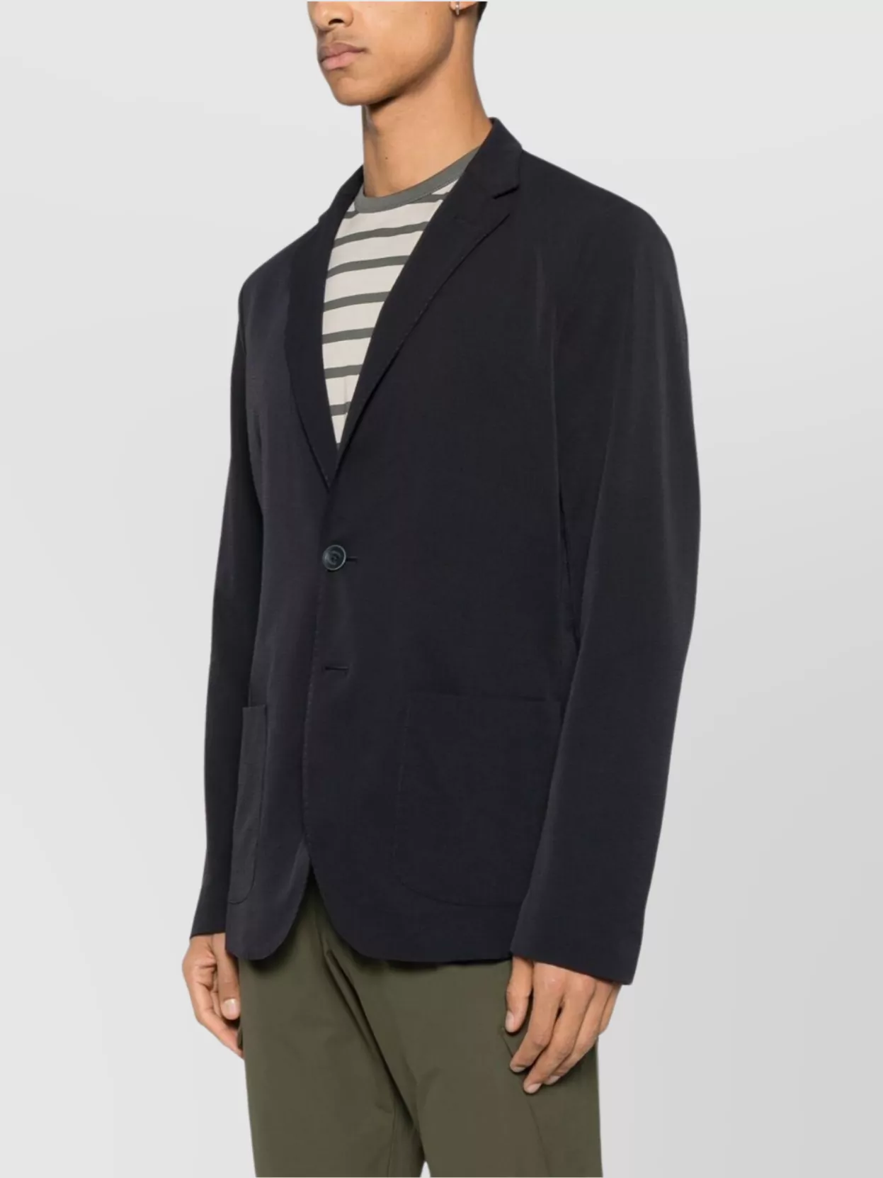 Herno Tailored Single-breasted Jacket With Notched Lapels