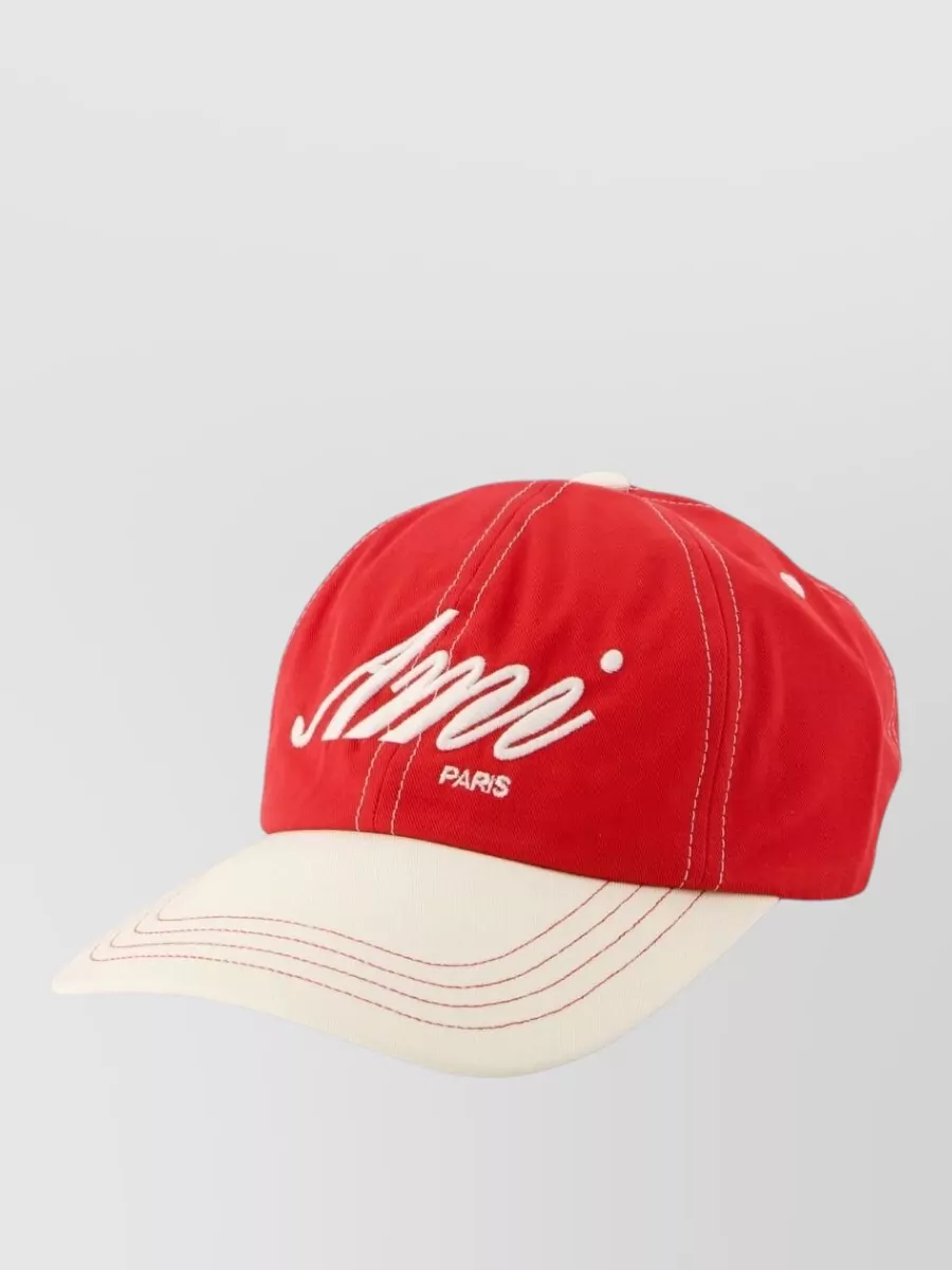 Ami Paris cotton logo-embroidered cap