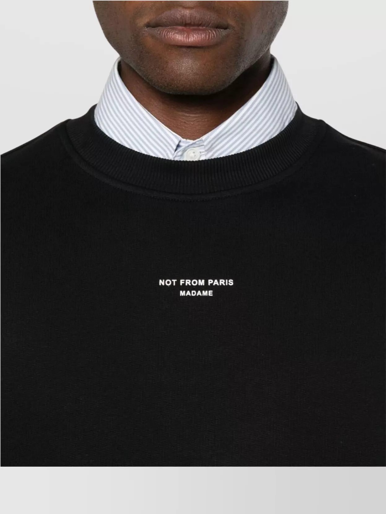 Drôle De Monsieur Drop Shoulder Crew Neck Slogan Sweatshirt