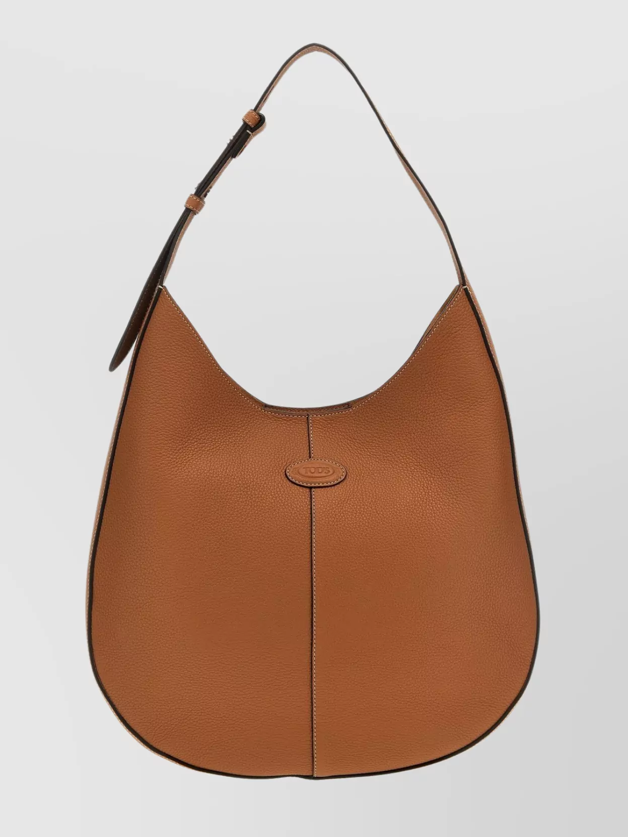 Tod's Small Oboe Leather Shoulder Bag In Kenia Scuro
