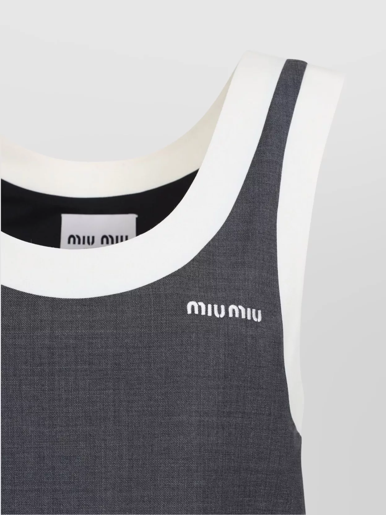 Miu Miu Mini Wool Dress Pleated Skirt