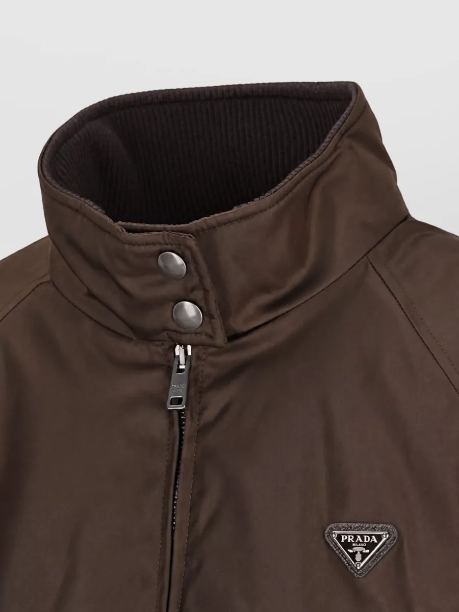 Prada High-Collar Zip Jacket