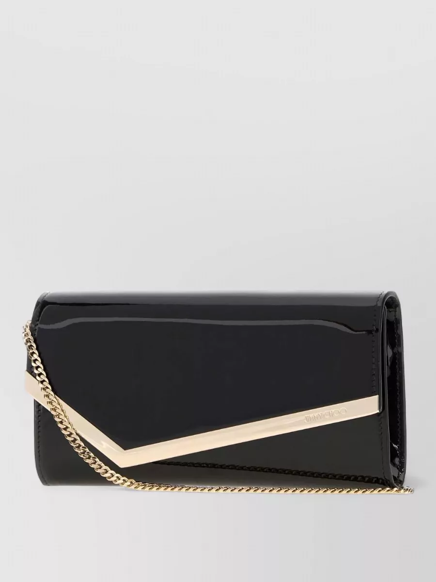 Jimmy Choo emmie leather clutch bag