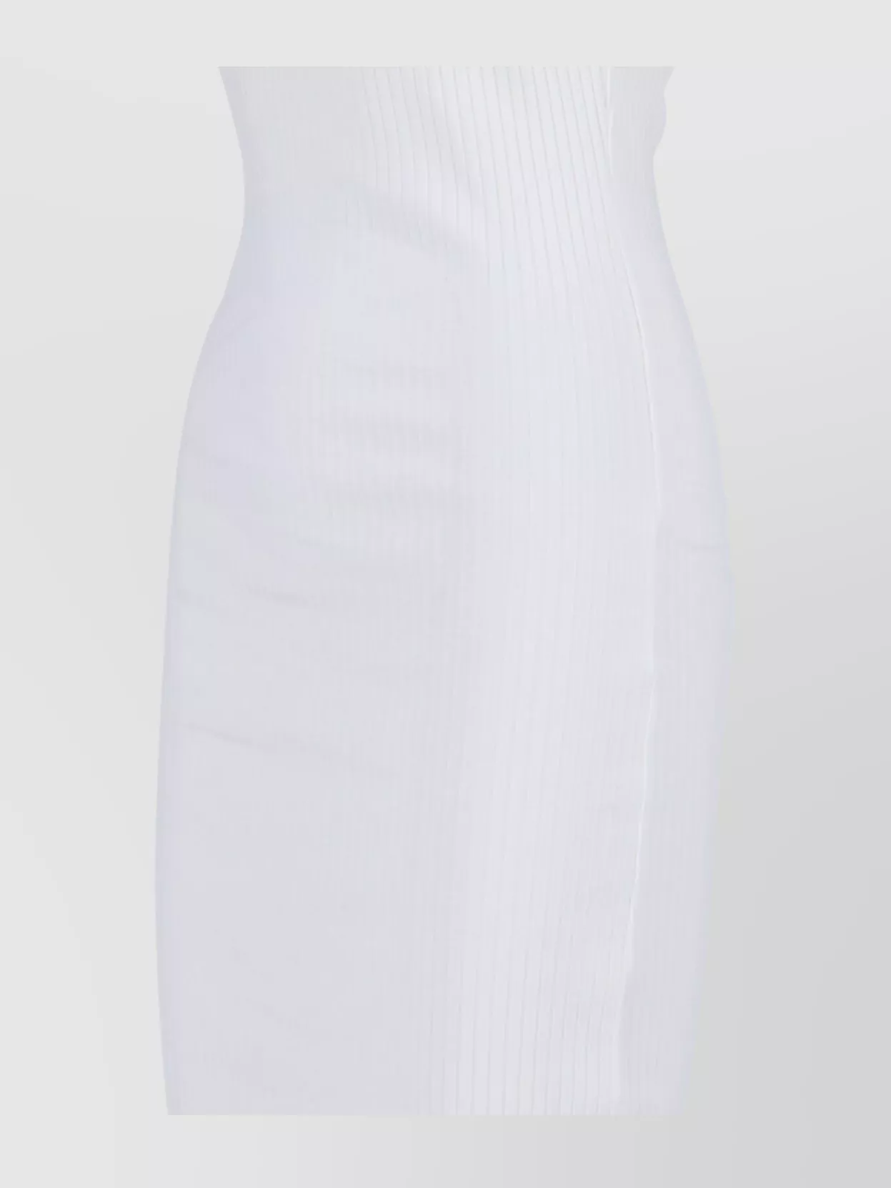 LUDOVIC DE SAINT SERNIN RIBBED TEXTURE CREW NECK SHORT SLEEVES DRESS