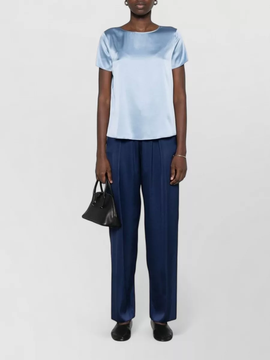 Emporio Armani Silk Satin Short-Sleeve T-Shirt