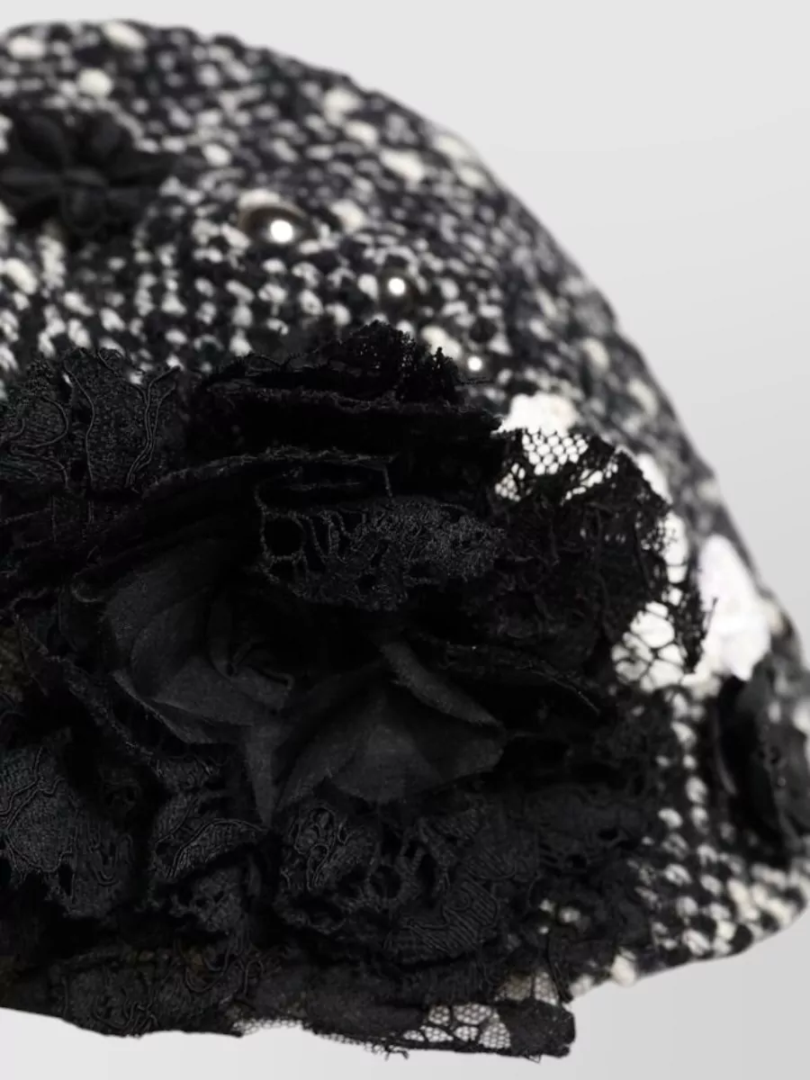 Dolce&Gabbana Floral Appliqué Cloche Hat
