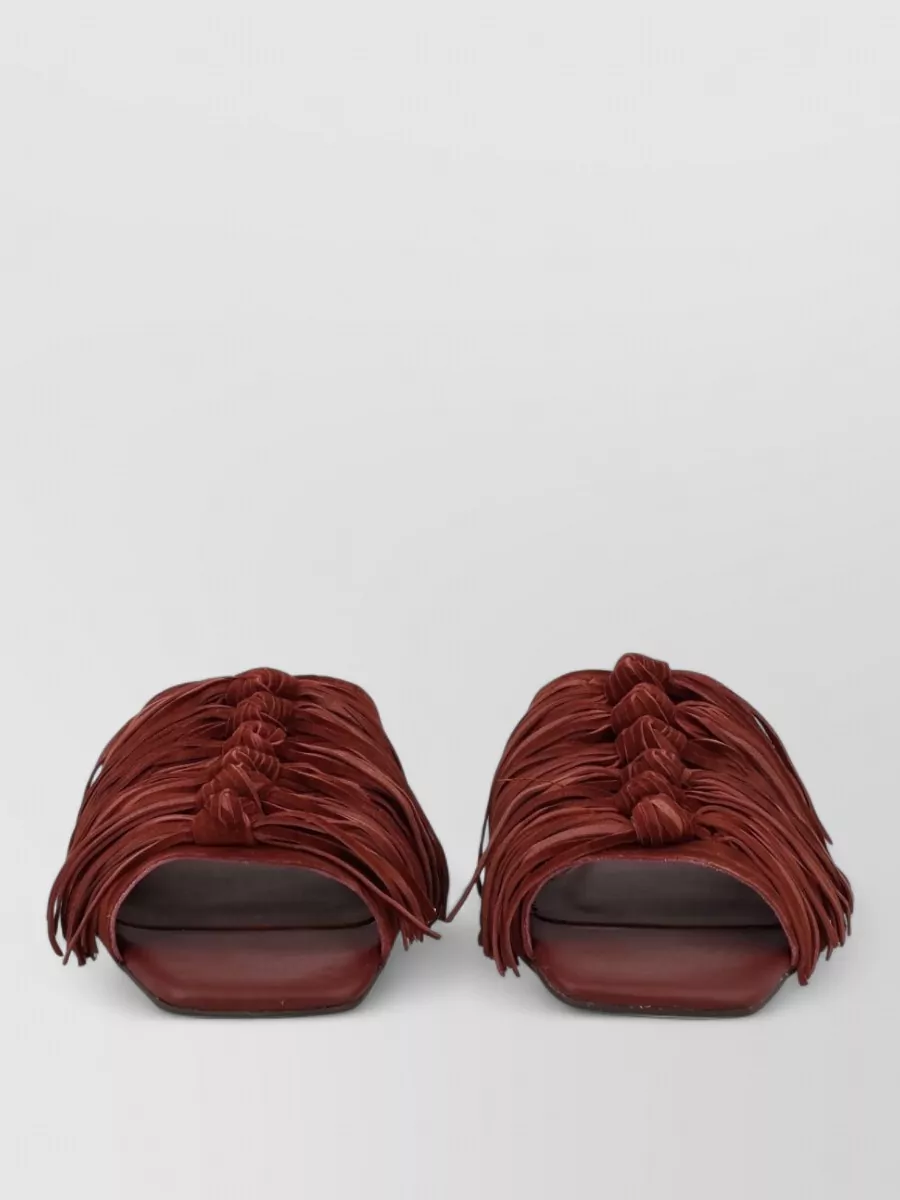 Ash leather slides
