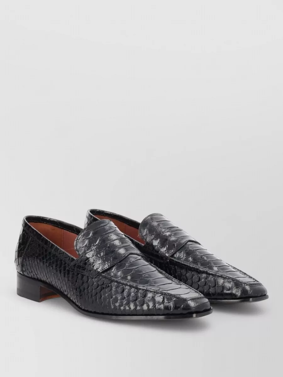 Paris Texas Vincent Leather Sole Square Toe Loafers