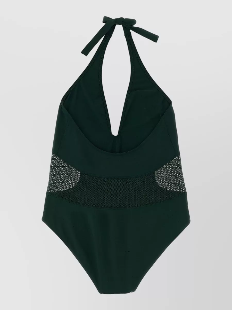 Eres Sophistique Halter Neck Deep V Swimsuit In Black