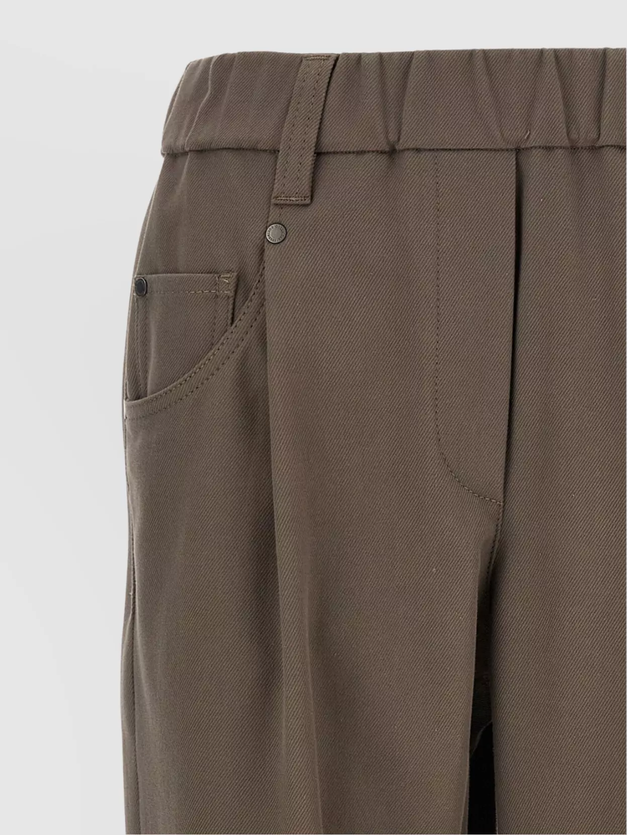 Brunello Cucinelli Elastic Waistband Trousers With Pockets And Loops