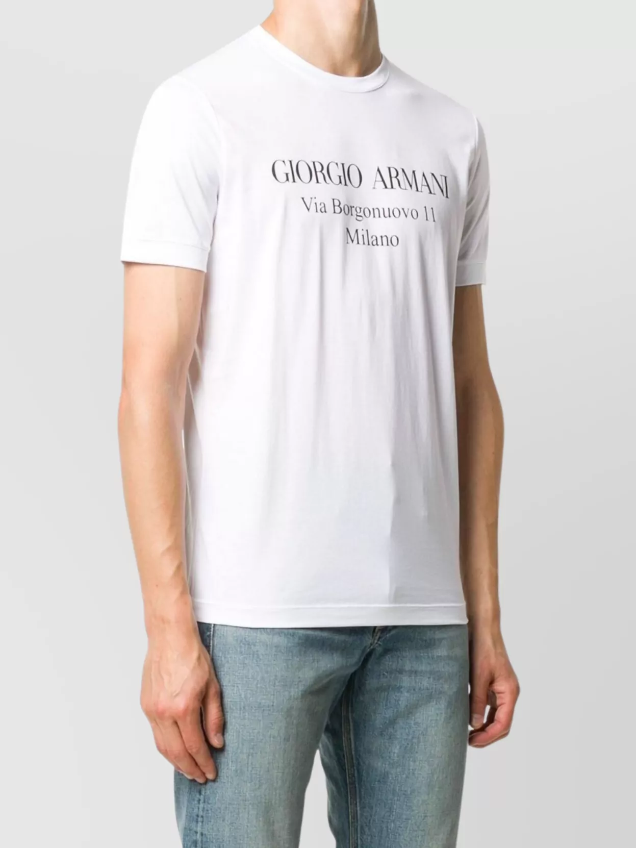 Giorgio Armani 11 Cotton Jersey Crew Neck T-Shirt