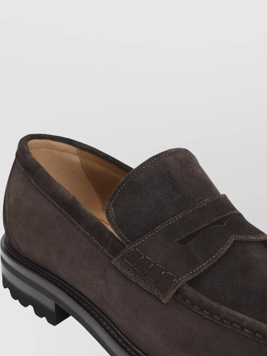 Kiton Leather Penny Loafers