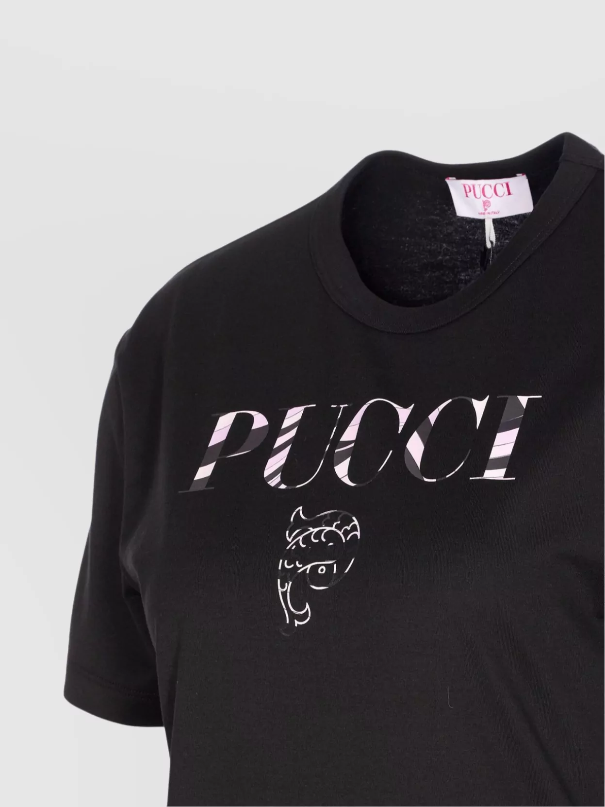 Pucci Crewneck Short Sleeve T-Shirt With Regular Fit