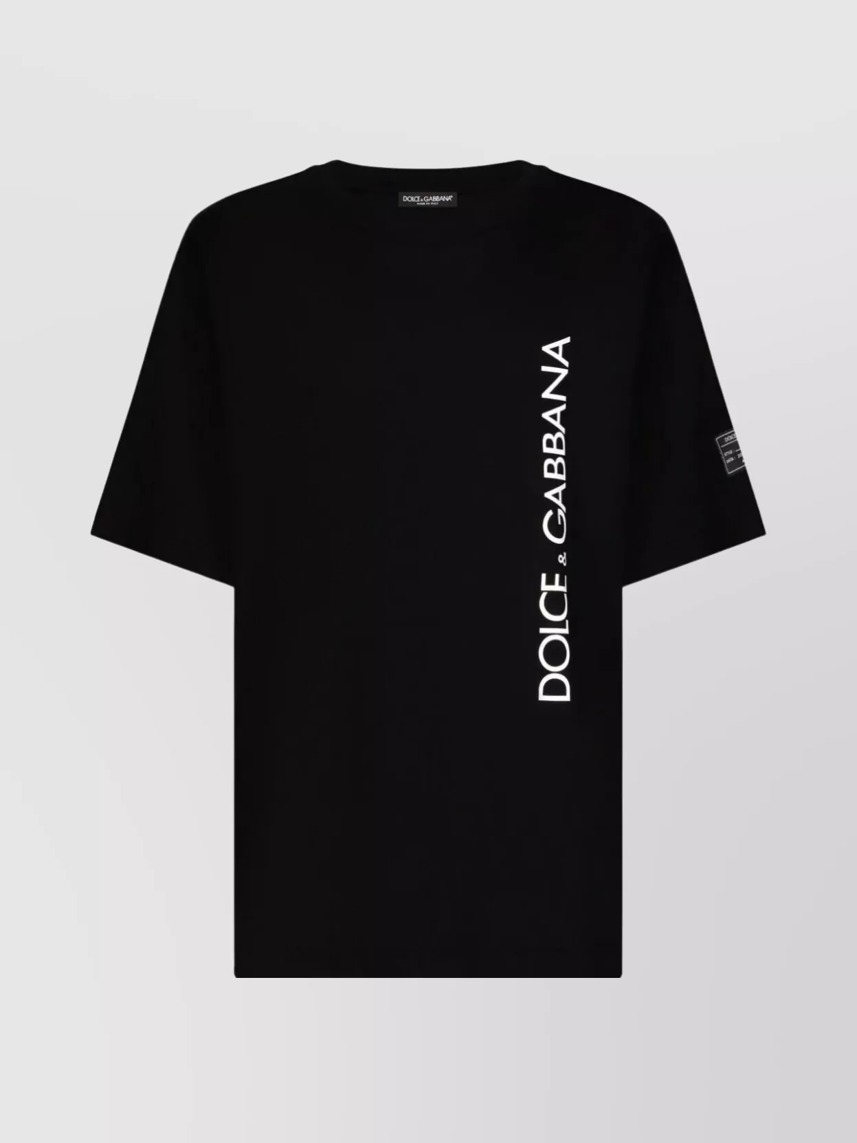 Shop Dolce & Gabbana Sleek Round Neck T-shirt With Short Sleeves In Black
