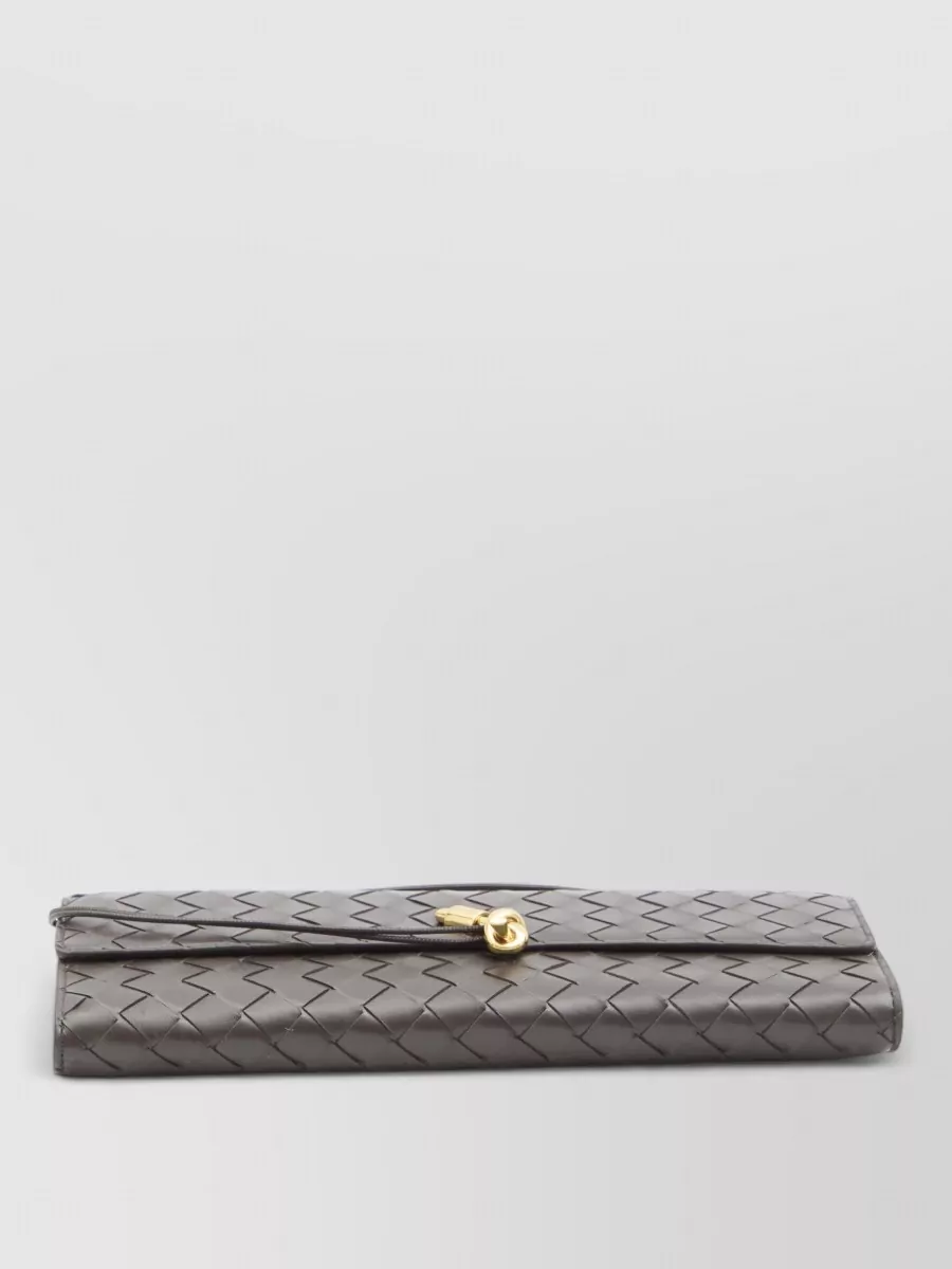Bottega Veneta andiamo lambskin long clutch bag
