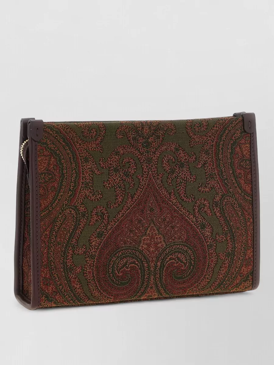 Etro medium jacquard clutch bag