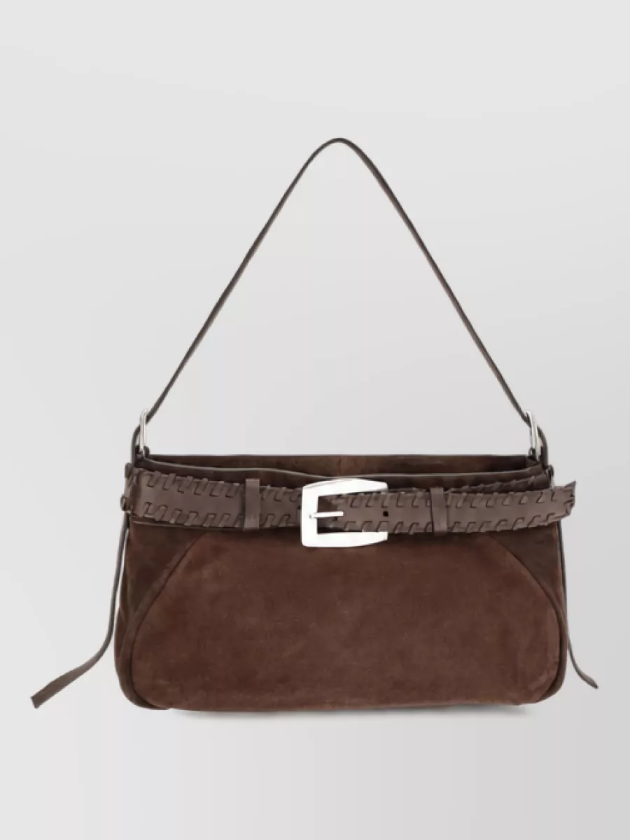 Staud na lamb leather clutch bag