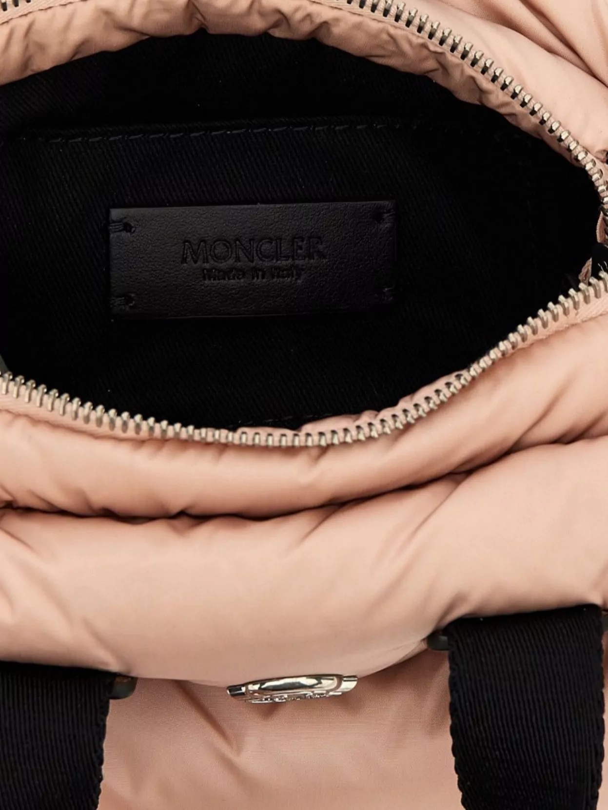 Moncler Quilted Top Handles Adjustable Strap Handbag