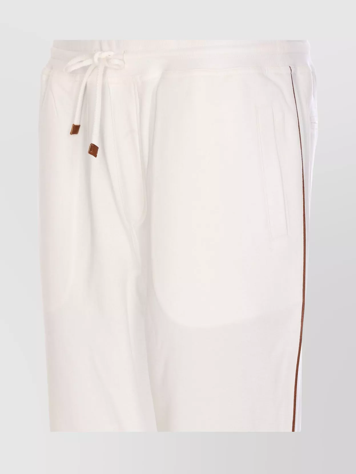 BRUNELLO CUCINELLI BOTTOM CUFFS TRACK PANTS WITH DRAWSTRING WAIST