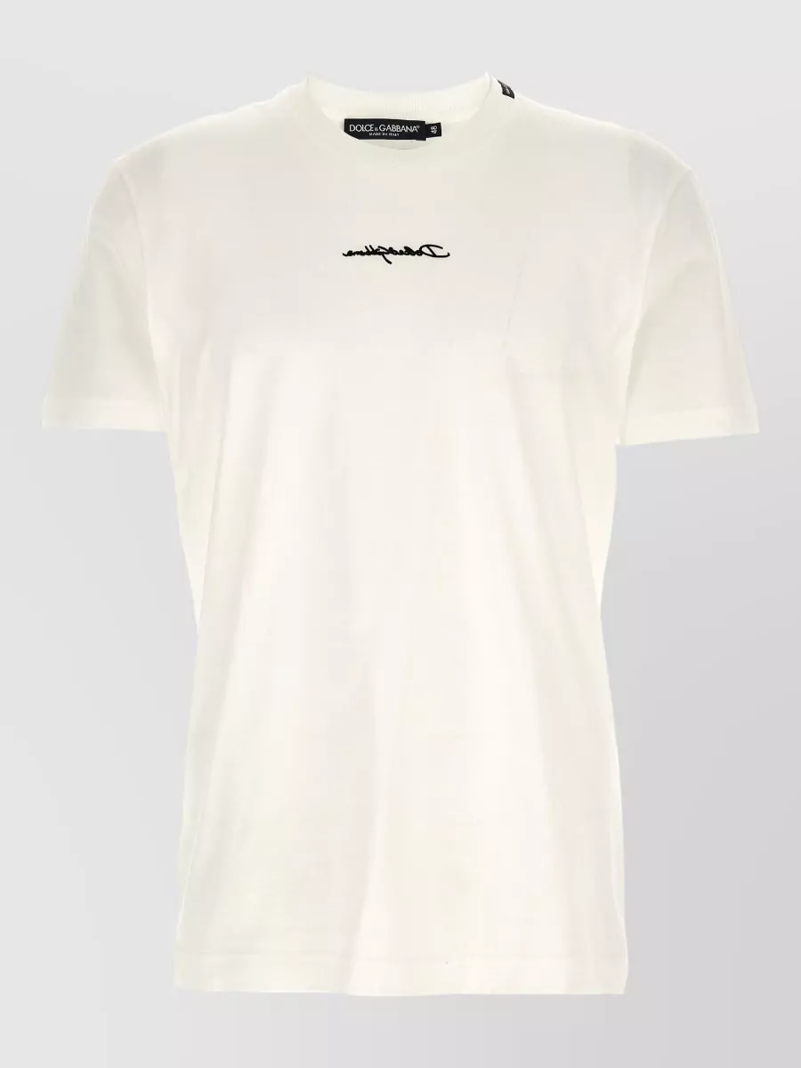 Dolce&Gabbana cotton logo patch short-sleeve t-shirt