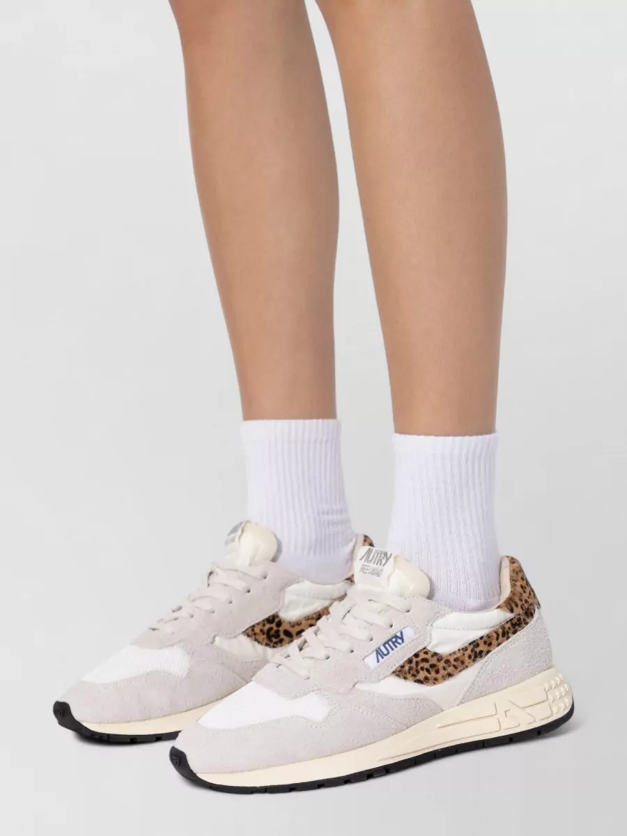 Autry Low Top Sneakers Leopard Print Detail