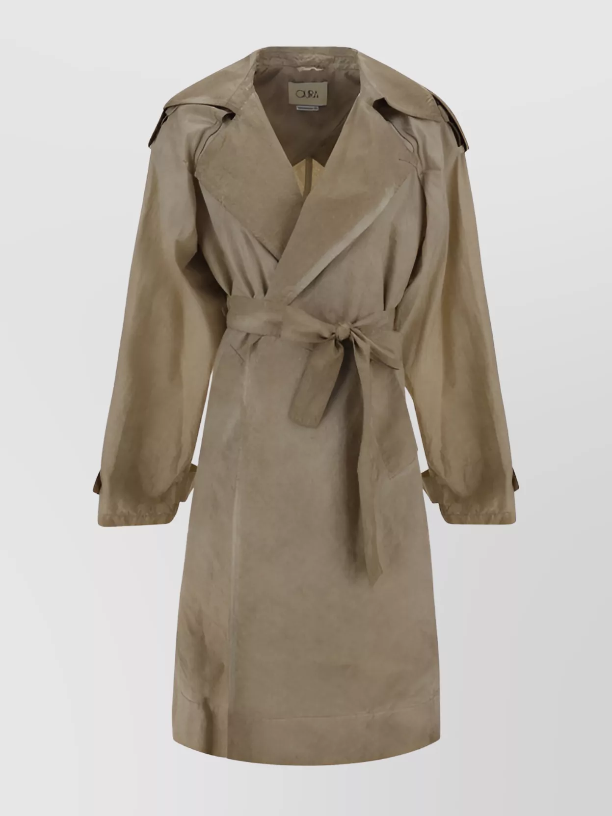 Shop Quira Belted Foot-length Trench Coat Epaulettes