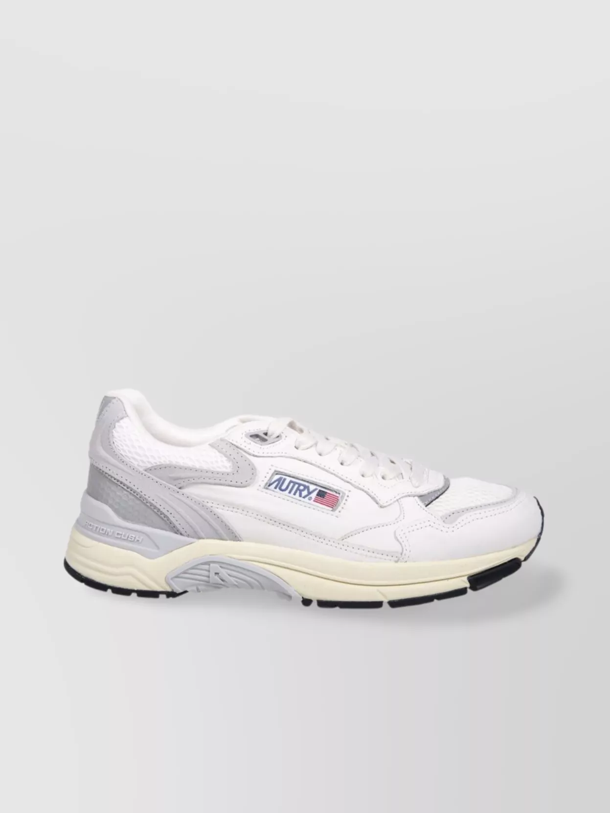 Autry Low Top Sneaker Featuring Mesh Panels In White