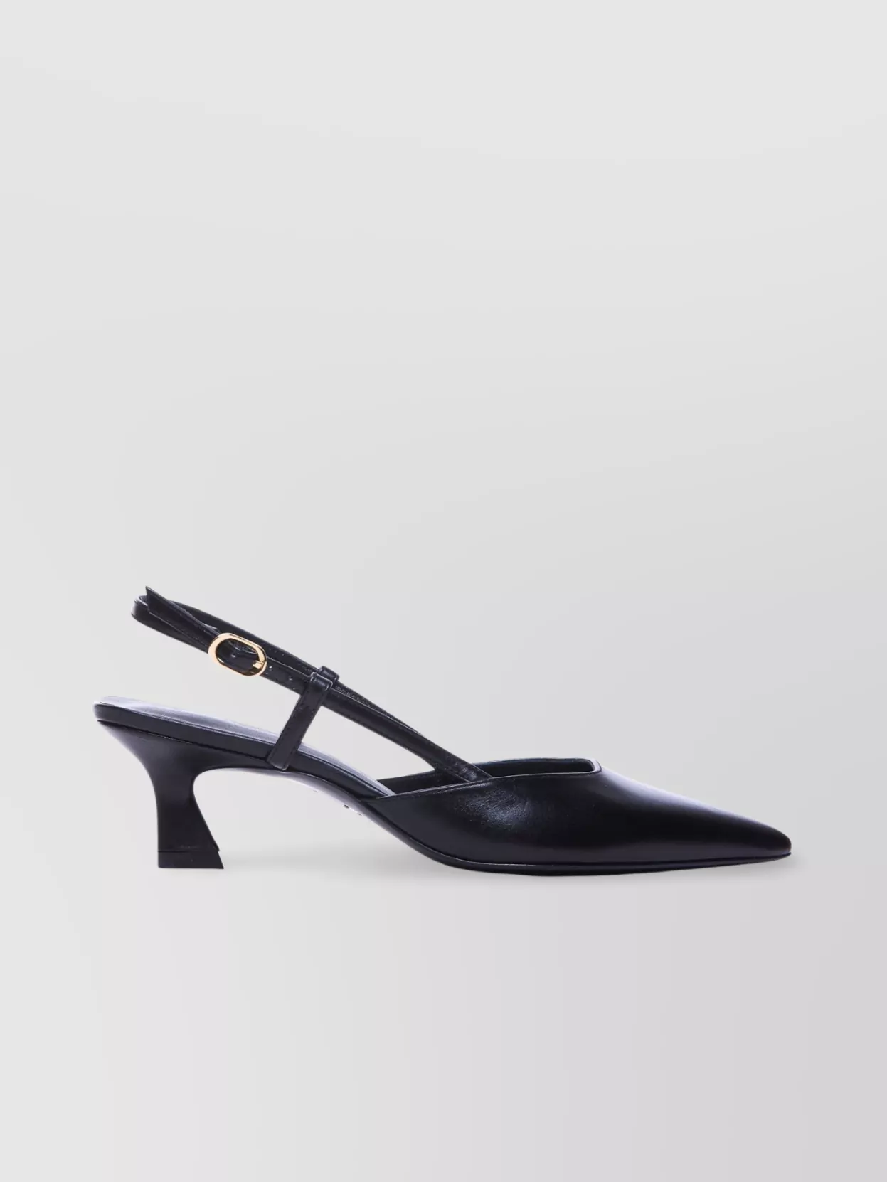 STUART WEITZMAN BUCKLE MID HEEL POINTED SLINGBACK SMOOTH