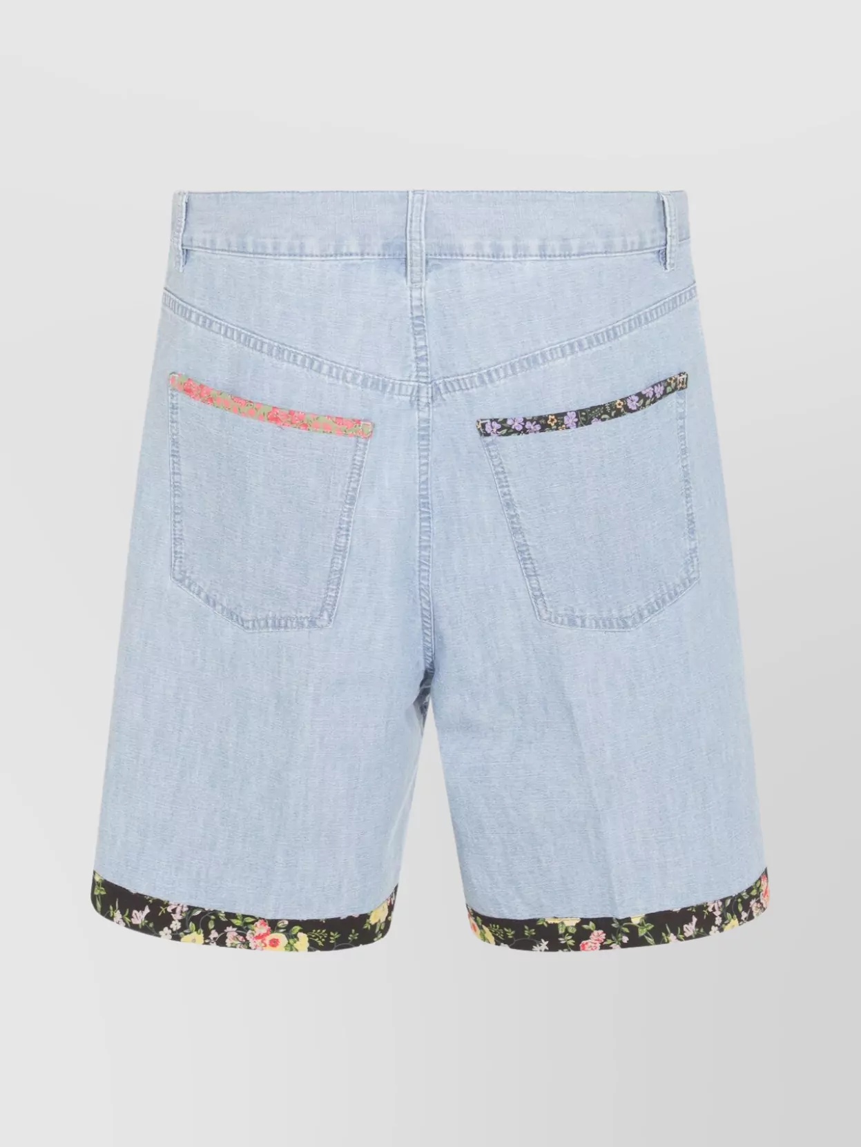 Valentino Tailored Shorts With Floral Trim And Pockets
