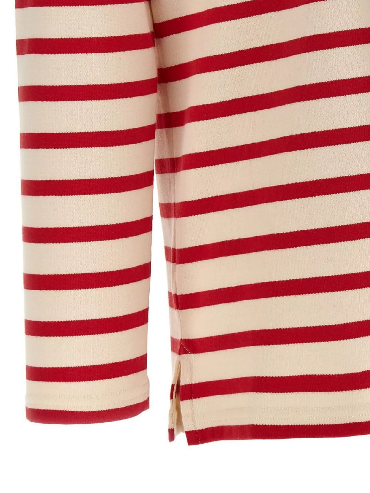 Valentino Womens Avorio Rosso Striped Brand-print Cotton-jersey T-shirt