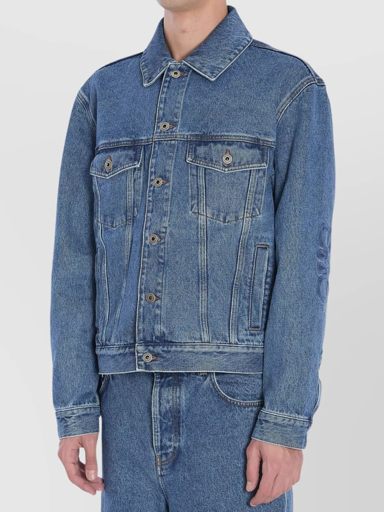 Loewe Cut-Out Detail Denim Jacket