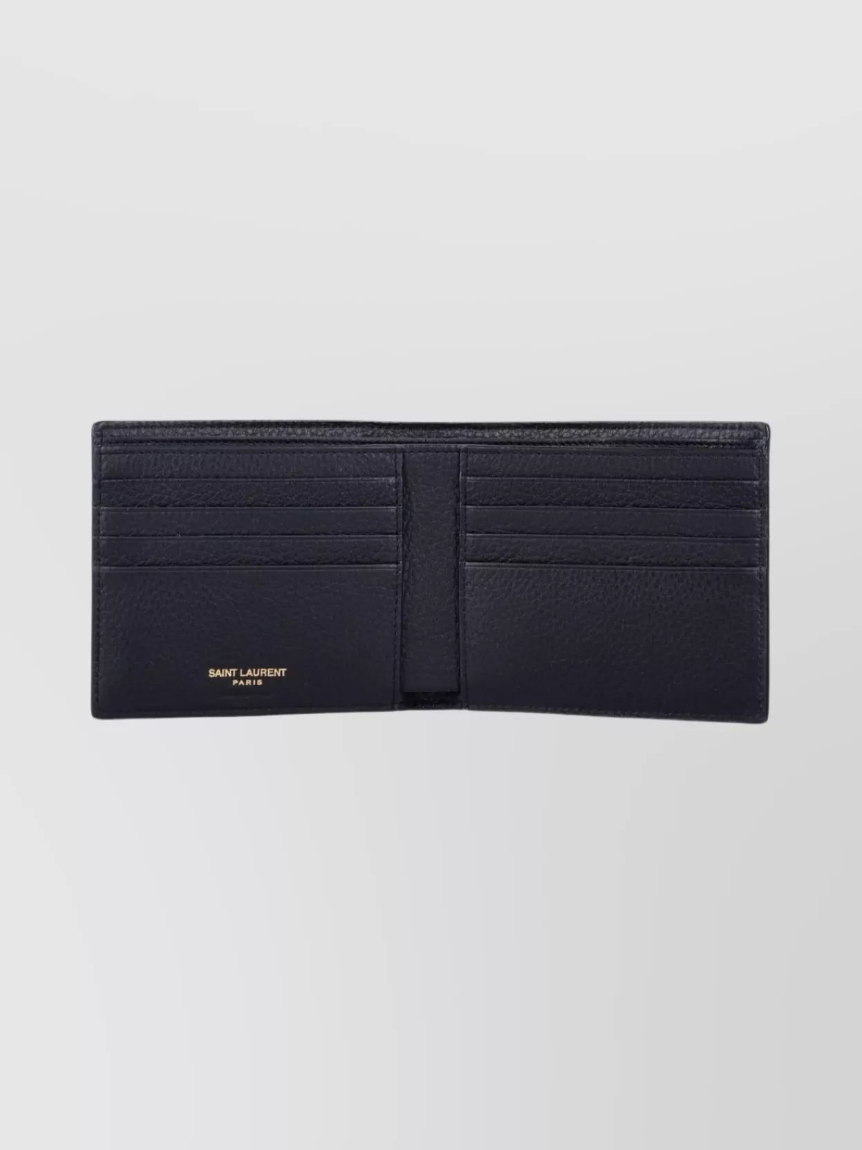 Saint Laurent Compact Cassandre East West Leather Wallet