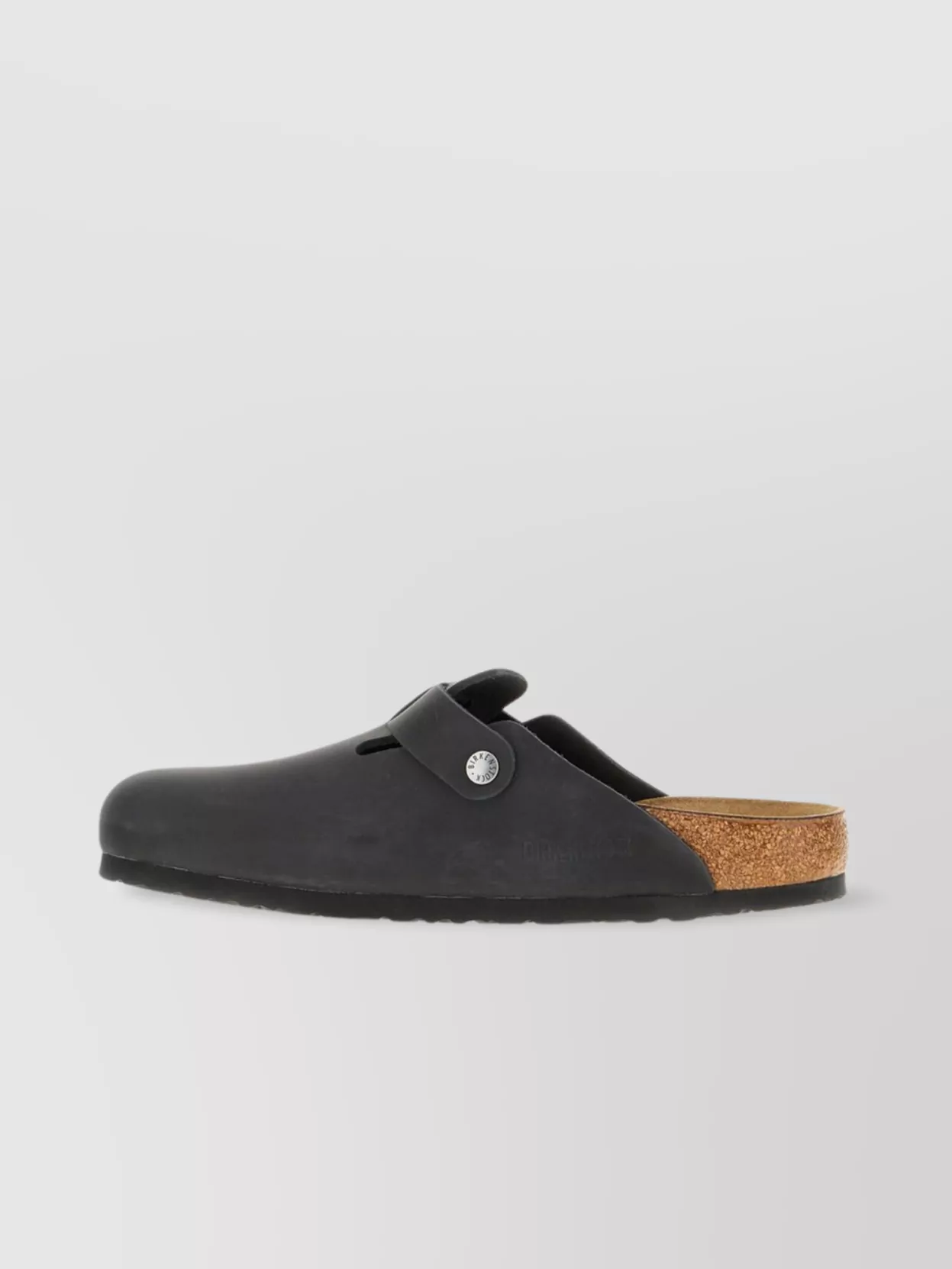 Birkenstock Leather Buckle Slippers Open Back