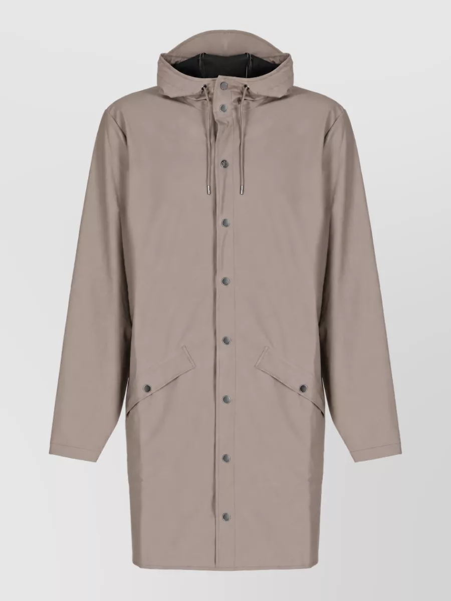 Rains long hooded raincoat