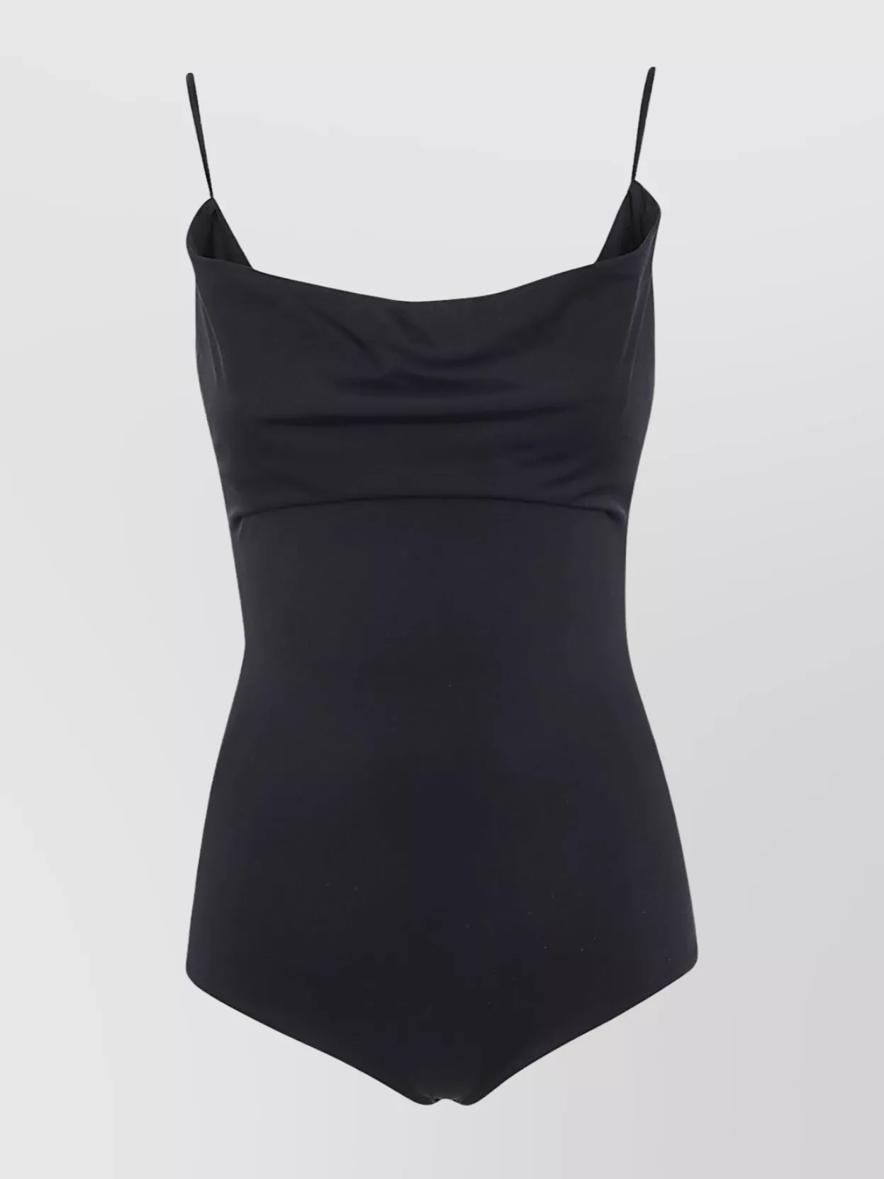 Magda Butrym Backless Scoop Neck Spaghetti Strap Swimsuit In Black