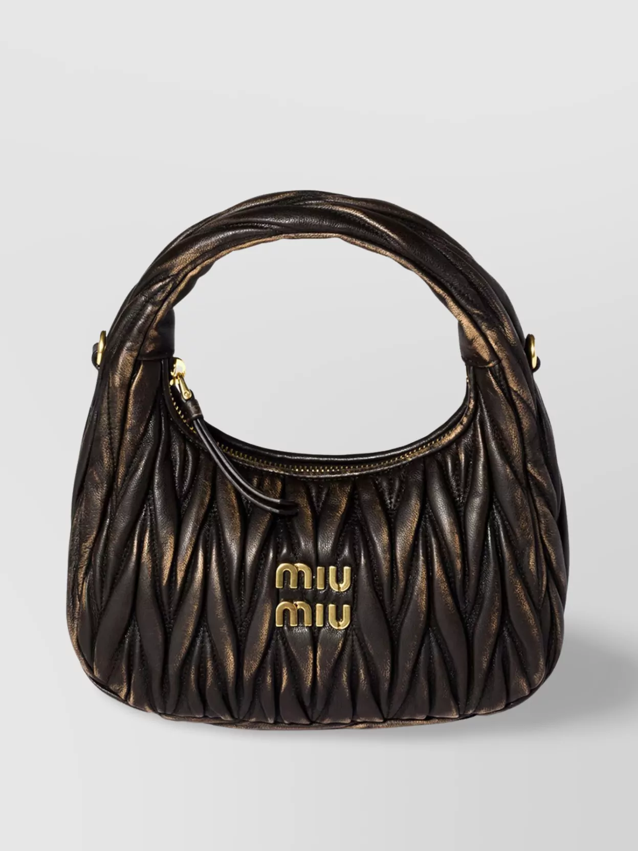 Miu Miu Quilted Top Handle Shoulder Bag With Detachable Strap