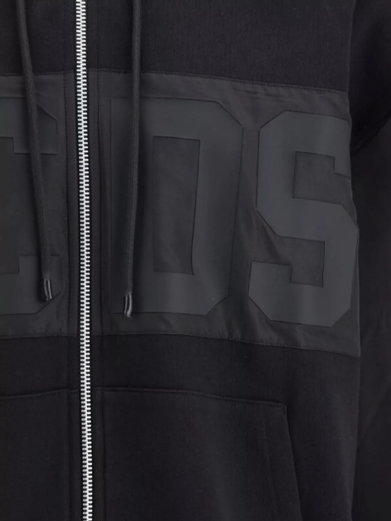 GCDS COTTON HOODIE WITH ADJUSTABLE DRAWSTRING HOOD