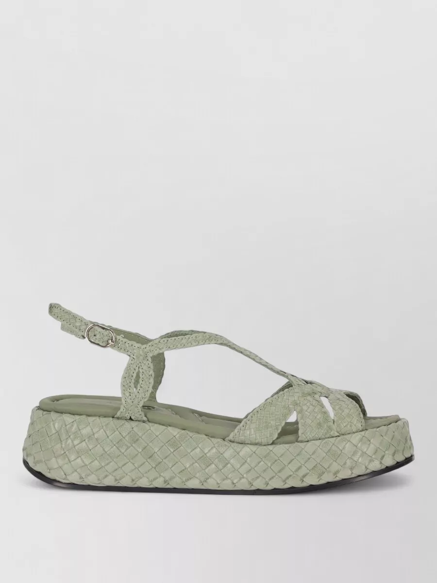 La Rose Leather Platform Sandals