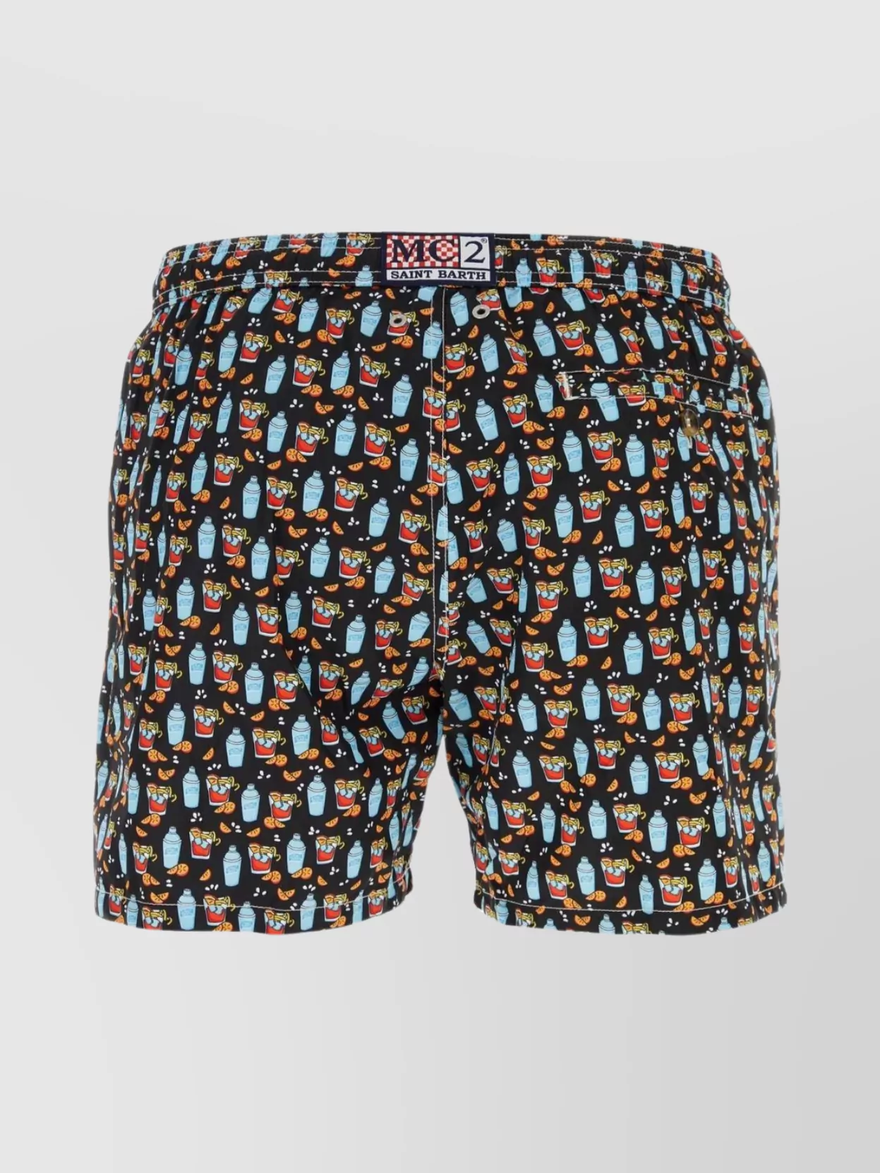 Shop Saint Barth Mid-thigh Length Swimming Shorts With Multiple Prints
