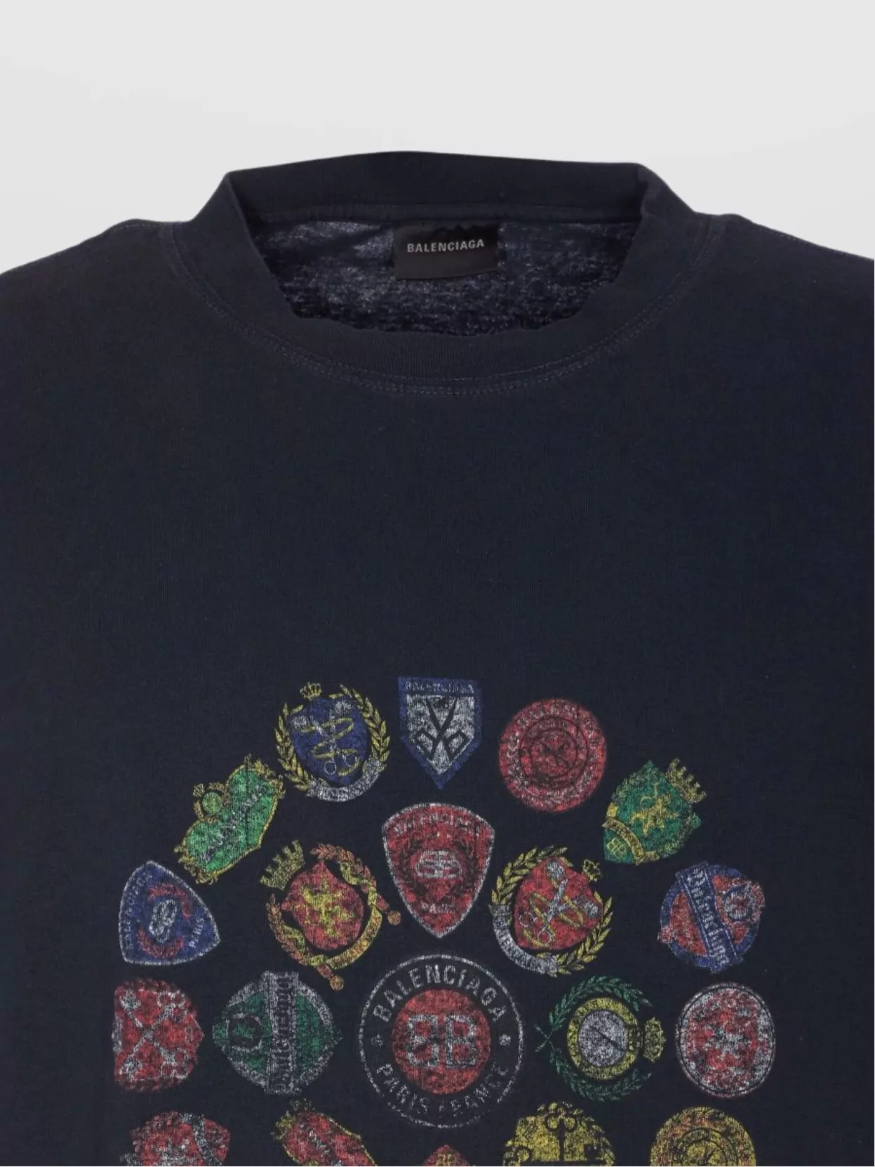 Balenciaga Oversized Graphic Print Crewneck T-Shirt