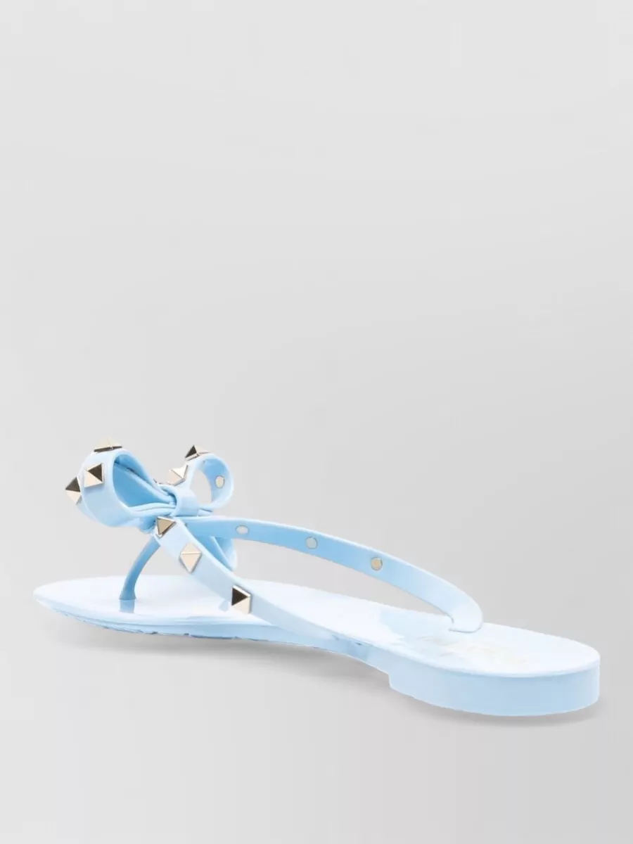 Valentino Garavani Rockstud Sandals Thong Design Bow Detail