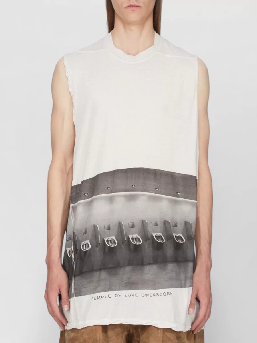 Rick Owens Cotton Oversized Sleeveless T-Shirt