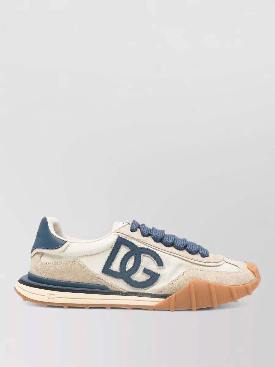 Dolce&Gabbana Low Sneakers Contrast Panels Round Toe Rubber