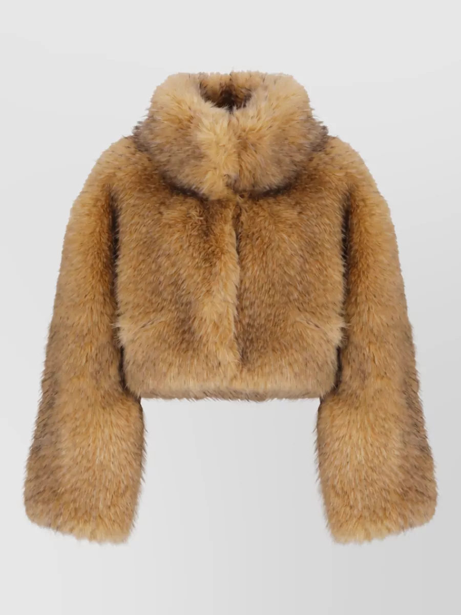 Rotate Faux fur high neck coat