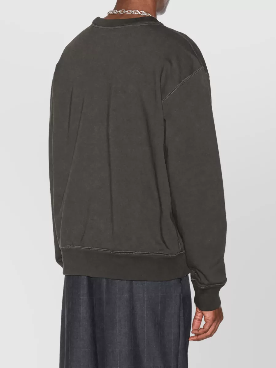 Isabel Marant Logo Print Jersey Crew Neck Sweatshirt