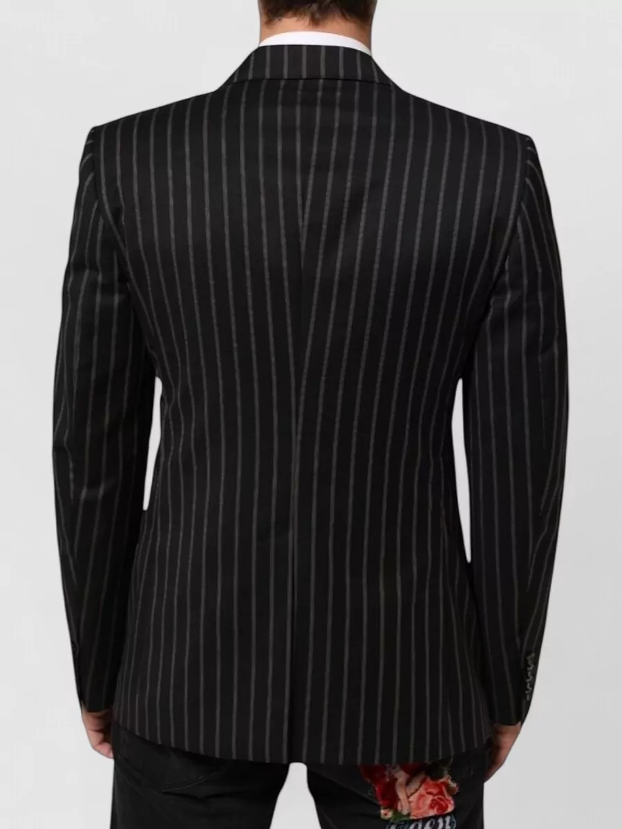 Dolce&Gabbana Striped Slim-Fit Wool Blazer
